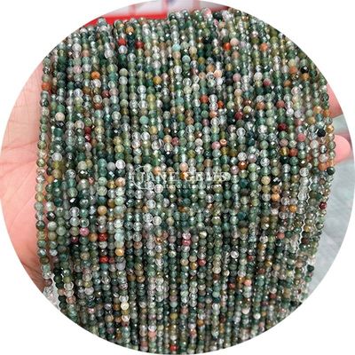Doğal mücevher yüzlü enerji kristal yuvarlak şekli gevşek boncuklar DIY mücevher yapımı için