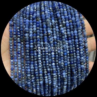 Lapis Lazuli Apatit Doğal Gemstone İnce Yüzlü Abacus Şekli Çıkarma Enerjisi ve DIY Mücevher Yapımı için gevşek İnce Işıklar