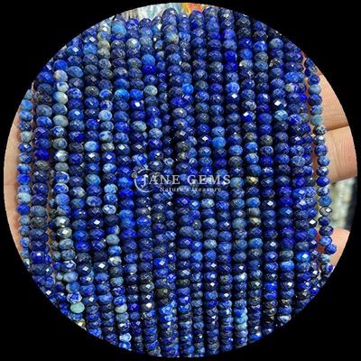 Lapis Lazuli Apatit Doğal Gemstone İnce Yüzlü Abacus Şekli Çıkarma Enerjisi ve DIY Mücevher Yapımı için gevşek İnce Işıklar
