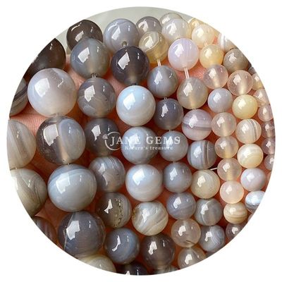 Doğal Agates Taş İnciler Yumuşak Yuvarlak Sıfır Uzay İnciler Mücevher Yapım DIY Bilezikler