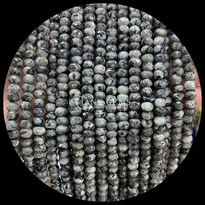 Hint Agate Yeşil Nokta Doğal Gemstone Bead Strands Doğal Gemstone Faceted Abacus Beads Custom Gifts için