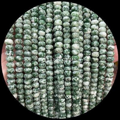 Hint Agate Yeşil Nokta Doğal Gemstone Bead Strands Doğal Gemstone Faceted Abacus Beads Custom Gifts için