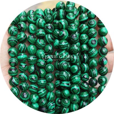 Malakit boncukları taklit Malakit taş boncukları yuvarlak gevşek taş boncukları DIY mücevher için