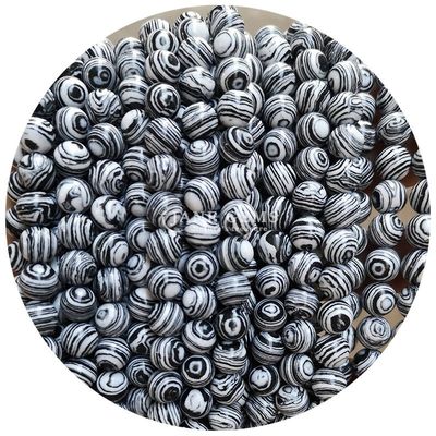 Malakit boncukları taklit Malakit taş boncukları yuvarlak gevşek taş boncukları DIY mücevher için