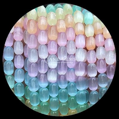 Gem Bead Dalmatian Jasper Natural Crystal Gemstone Barrel Shape Loose Bead Strands for Jewelry Making (Dalmatik Yaspi Doğal Kristal Değerli Taş Fıçı Şekli)
