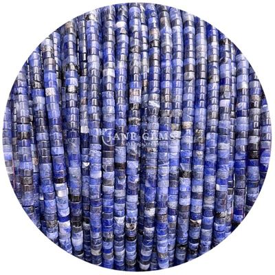 Doğal Lapis Lazuli Sodalite Taş İnciler Düz Köşe Şekli Kristal Boş İnciler Mücevher Yapımı İçin