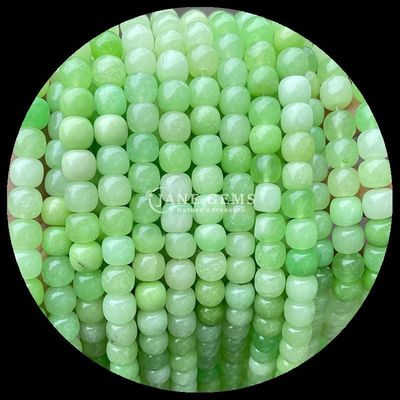 Gems Bead Rose Quartz Ice Green Jade Natural Crystal Gemstone Apple Shape Loose Bead Strands için Mücevher Yapımı