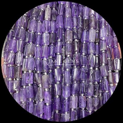 Gem Bead Doğal Kristal Çilek Kuvars Gemstone Yüzlü Silindir Şekli Yumuşak Mercekler Mücevher Yapımı için