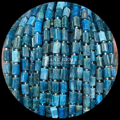 Gem Bead Doğal Kristal Apatit Rodonit Gemstone Yüzlü Silindir Şekli Sıfır İnci Yapımcılık için İnci Dişleri