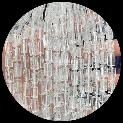 Gem Bead Doğal Kristal Apatit Rodonit Gemstone Yüzlü Silindir Şekli Sıfır İnci Yapımcılık için İnci Dişleri