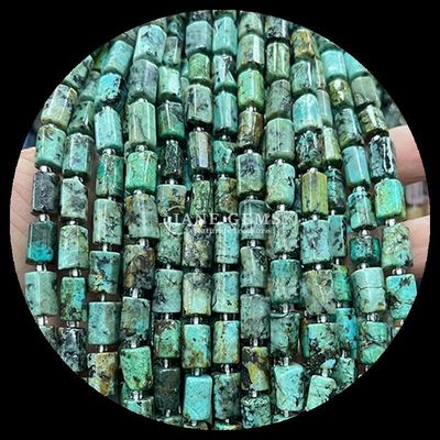 Gem Bead Doğal Kristal Apatit Rodonit Gemstone Yüzlü Silindir Şekli Sıfır İnci Yapımcılık için İnci Dişleri