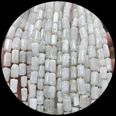 Gem Bead Doğal Kristal Apatit Rodonit Gemstone Yüzlü Silindir Şekli Sıfır İnci Yapımcılık için İnci Dişleri