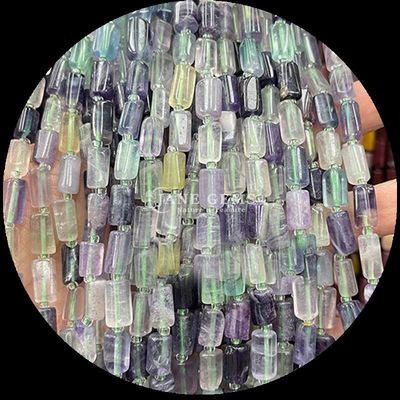 Gem Bead Doğal Kristal Apatit Rodonit Gemstone Yüzlü Silindir Şekli Sıfır İnci Yapımcılık için İnci Dişleri