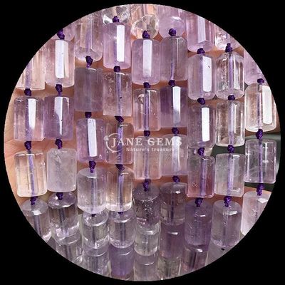 Gem Bead Doğal Kristal Apatit Rodonit Gemstone Yüzlü Silindir Şekli Sıfır İnci Yapımcılık için İnci Dişleri