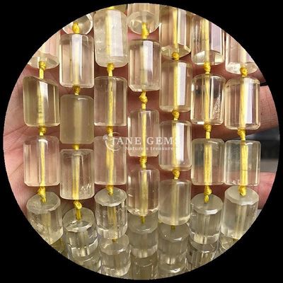 Gem Bead Doğal Kristal Apatit Rodonit Gemstone Yüzlü Silindir Şekli Sıfır İnci Yapımcılık için İnci Dişleri