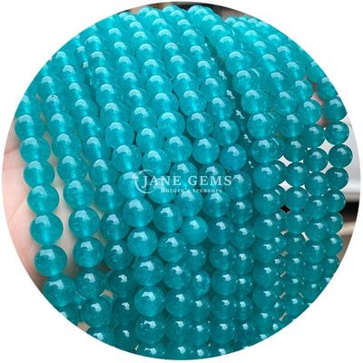 Lavanda Çalcedony Parlak Kırmızı Çalcedony Yuvarlak Dağıtılmış İnciler Yarım-Dönüştürülmüş Ürünler DIY Mücevher Aksesuarları