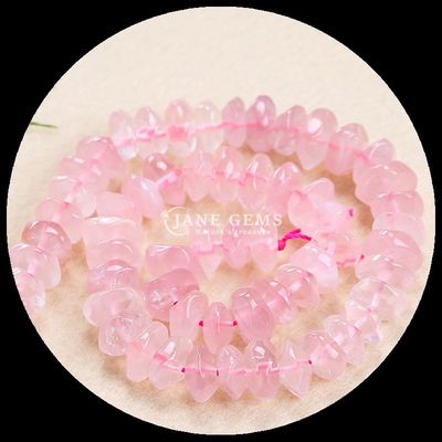 Gem Bead Natural Crystal Citrine Rose Quartz Gemstone Düzensiz Çökmüş Şekil Sıfır İnce Yapım için Işıklar