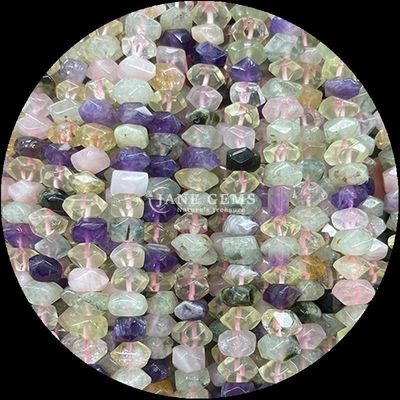 Gem Bead Natural Crystal Citrine Rose Quartz Gemstone Düzensiz Çökmüş Şekil Sıfır İnce Yapım için Işıklar