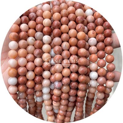 Doğal Sıvı Taş Tırnak Taş Pembe Aventurine Yuvarlak Yumuşak DIY Mücevher Yapımı için