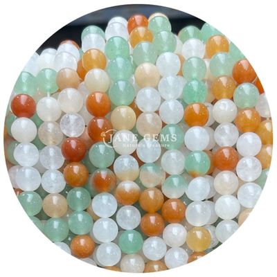 Yumuşak Doğal Kristal Yeşim Boncukları Limon Yeşim Yuvarlak Yumuşak Boncuklar Doğum Günü Hediyesi Yapımında