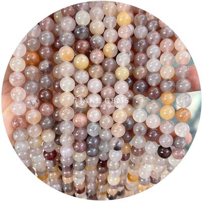 Yumuşak Doğal Kristal Yeşim Boncukları Limon Yeşim Yuvarlak Yumuşak Boncuklar Doğum Günü Hediyesi Yapımında