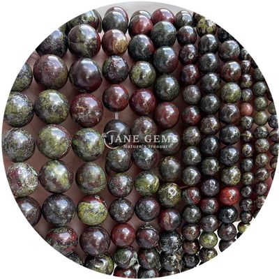 Doğal Yarım Değerli Taş Okyanus Yaspi Ejderha Kanı Yumuşak İpler Mücevher Yapımı için İnciler