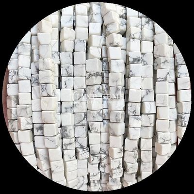 Küp kare şekli Howlite Lapis Lazuli DIY Mücevher yapımı için gevşek boncuk telleri