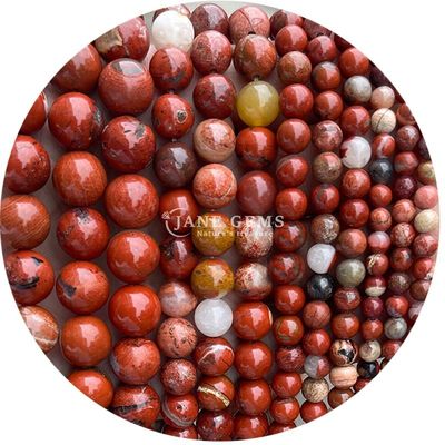 El yapımı Kristal Mücevherler DIY El Sanatları Kuyruklar için Yuvarlak Kırmızı Yastık Boncuklar Kolye