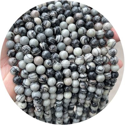 Doğal Siyah Çizgi Rhodochrosite Mücevher için mücevherler Yapım DIY Bilezikler