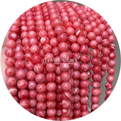 Doğal Siyah Çizgi Rhodochrosite Mücevher için mücevherler Yapım DIY Bilezikler