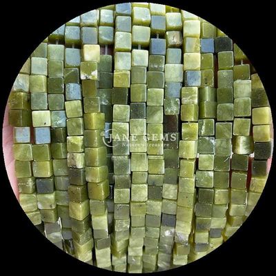 Doğal Güney Yeşim Amazonite Kare Şekil Gemstone Bead Strands için DIY Mücevher ve Şifa Enerjisi
