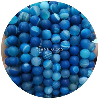 Dondurulmuş Agate Mat Loose Beads Doğum günü hediyeleri için el yapımı yarı bitmiş ürünler