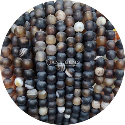 Dondurulmuş Agate Mat Loose Beads Doğum günü hediyeleri için el yapımı yarı bitmiş ürünler