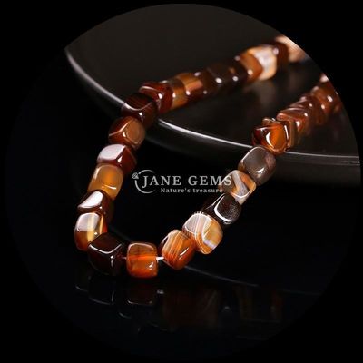 Küp kare şekli doğal taşlar boncuk limon yeşim rhodonite gevşek boncuk telleri iyileştirme ve DIY mücevher Ma