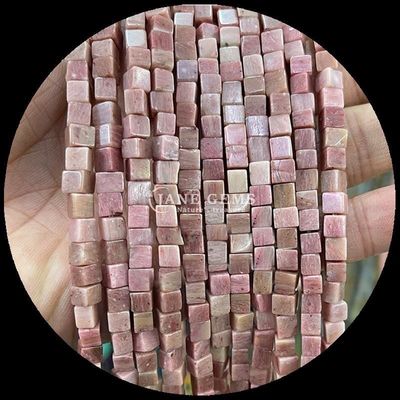 Küp kare şekli doğal taşlar boncuk limon yeşim rhodonite gevşek boncuk telleri iyileştirme ve DIY mücevher Ma
