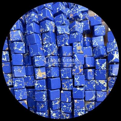 Küp kare şekli doğal taşlar boncuk limon yeşim rhodonite gevşek boncuk telleri iyileştirme ve DIY mücevher Ma