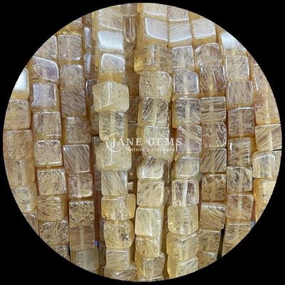 Küp kare şekli doğal taşlar boncuk limon yeşim rhodonite gevşek boncuk telleri iyileştirme ve DIY mücevher Ma