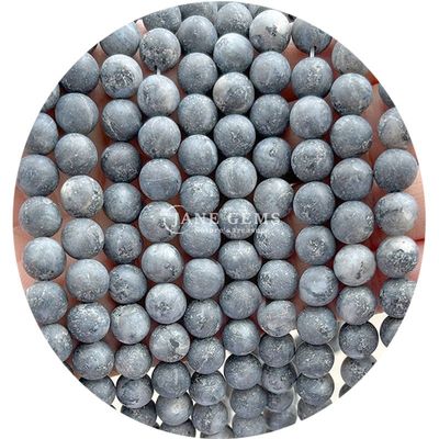 Dondurulmuş Şifa Mat Yuvarlak Boncuklar DIY Hediye için Yarım Hazır Ürünler El Yapımı Mücevher