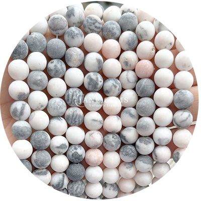 Dondurulmuş Şifa Mat Yuvarlak Boncuklar DIY Hediye için Yarım Hazır Ürünler El Yapımı Mücevher