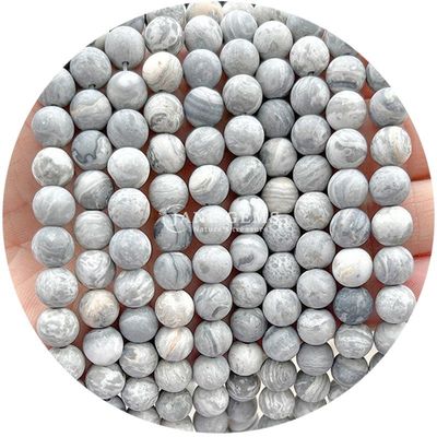 Dondurulmuş Şifa Mat Yuvarlak Boncuklar DIY Hediye için Yarım Hazır Ürünler El Yapımı Mücevher