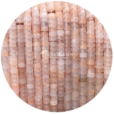 Doğal kristal boncuklar Düz açılı şekil yapısı mücevher için gevşek boncuklar yapım DIY el sanatı tasarımı