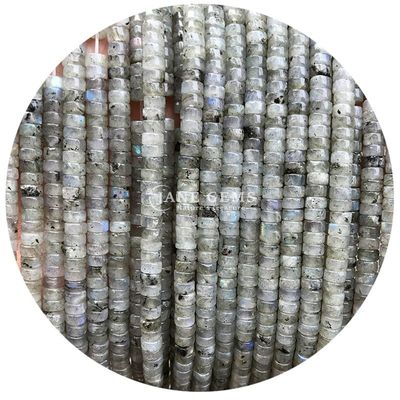 Doğal kristal boncuklar Düz açı şekli Labradorite elmas tasarım yapmak için gevşek boncuklar