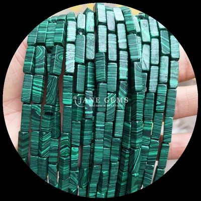 Doğal Unakite Malachite Dikdörtgen Kare Şekil Değerli Taşlar Mücevherler için