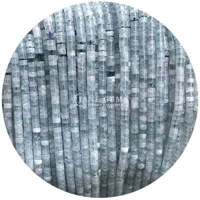 Gemstone Polished Smooth Right Angle Shape Stone Aquamarine Loose Beads Strand For Jewelry Accessories (Gümüş taşlar için cilalanmış yumuşak doğru açılı taş)