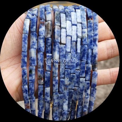 Doğal mücevher mermi dikdörtgen şekli Limon Yeşim Howlite DIY için gevşek iplikler