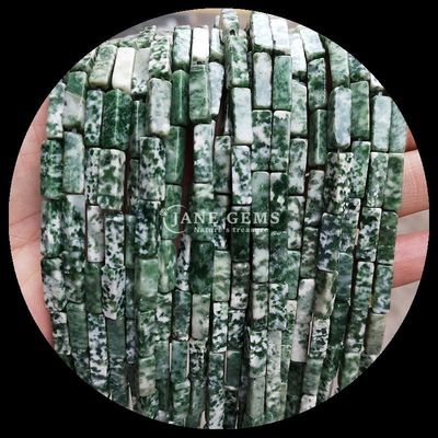 Doğal mücevher mermi dikdörtgen şekli Limon Yeşim Howlite DIY için gevşek iplikler