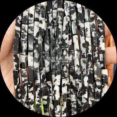 Dikdörtgen Zebra Yasper Lapis Lazuli Değerli Taşlar İncelik Yapımı için gevşek iplikler