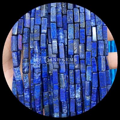 Dikdörtgen Zebra Yasper Lapis Lazuli Değerli Taşlar İncelik Yapımı için gevşek iplikler