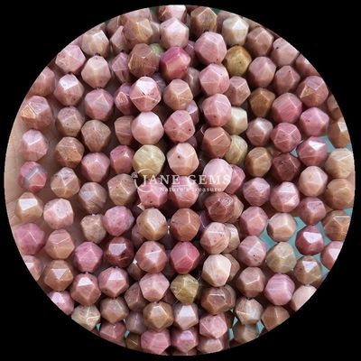 Yüzlü mücevher Doğal elmas şekli Rhodonite Amazonite gevşek iplik boncukları