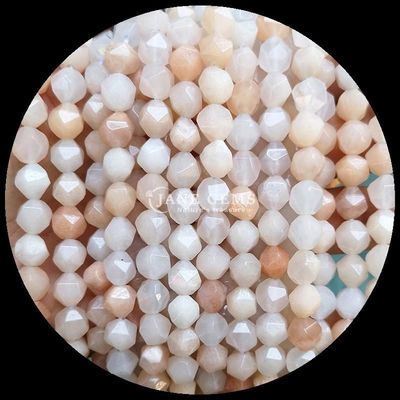 Yumuşak Doğal Elmas Yüzlü Mücevherler Morganit Pembe Aventurine Mücevher Yapımında Yumuşak Teller